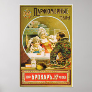 Affiche Parfum Vieux Russe Beauté Cosmétique Ad