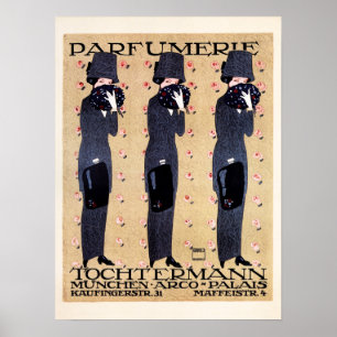Affiche PARFUMERIE TOCHTERMANN Munich Ludwig Hohlwein Old