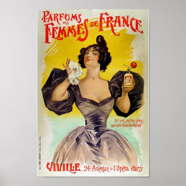 Affiche Parfums de publicité vintage française des Femmes  (Devant)