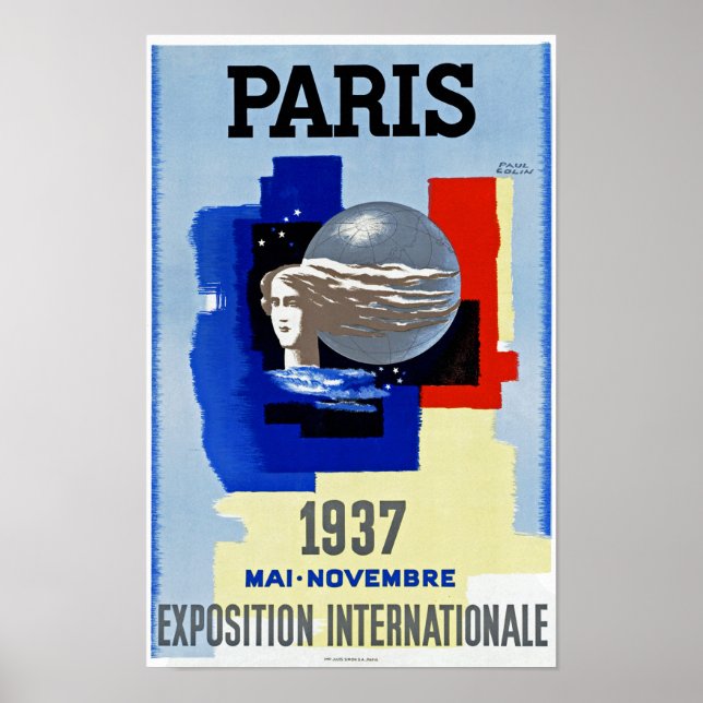 Affiche Paris 1937 ~ Exposition internationale (Devant)
