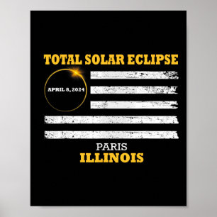 Affiche Paris 2024 Solar Eclipse 2024 040824 Eclipse