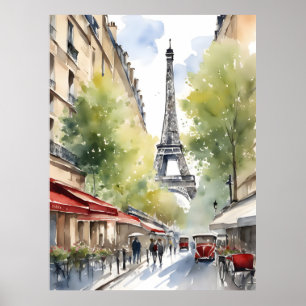 Affiche Paris aquarelle