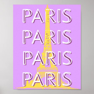 Affiche Paris, Art Voyage, Minimaliste, Art Voyage Pastel