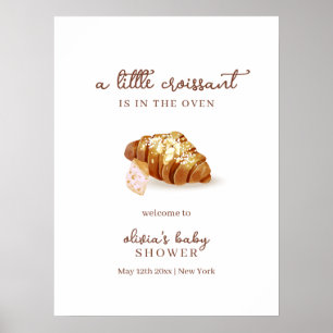 Affiche Paris Boulangerie Pâtisserie Croissant Baby shower