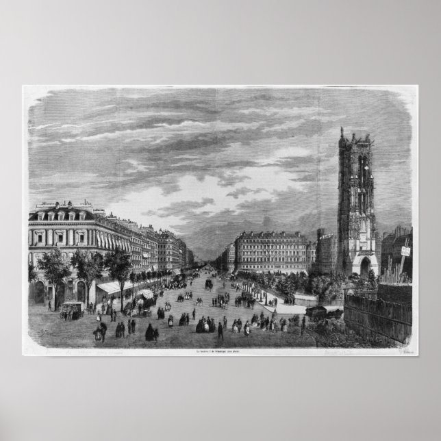 Affiche Paris, Boulevard de Sebastopol (Devant)