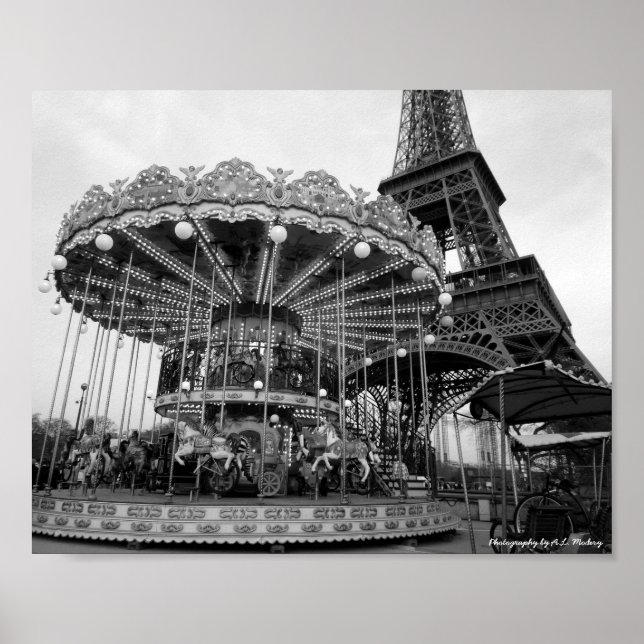 Affiche Paris Carousel B&W (Devant)