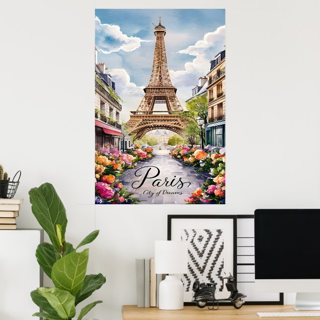 Affiche Paris Dreamscape Avec Tour Eiffel (Bureau à domicile)