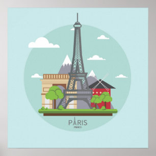 Affiche Paris Eiffel Tower
