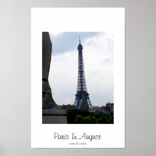 Affiche Paris en août