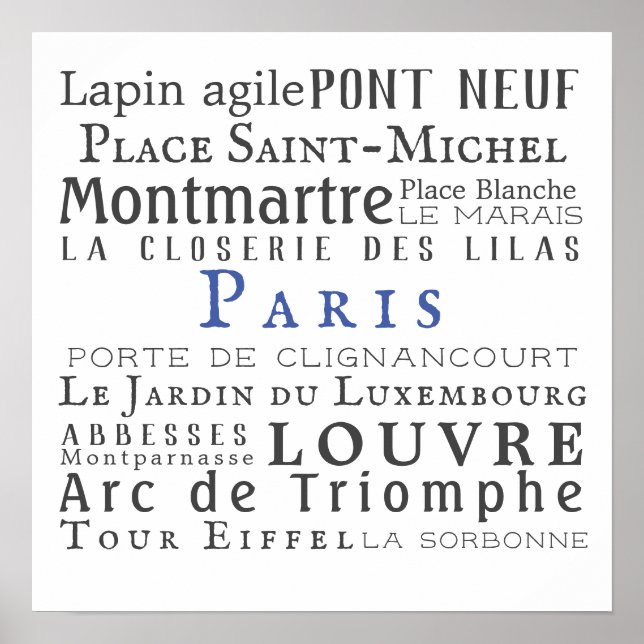 Affiche Paris et ses monuments (Devant)