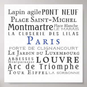 Affiche Paris et ses monuments