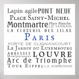 Affiche Paris et ses monuments