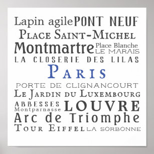 Affiche Paris et ses monuments