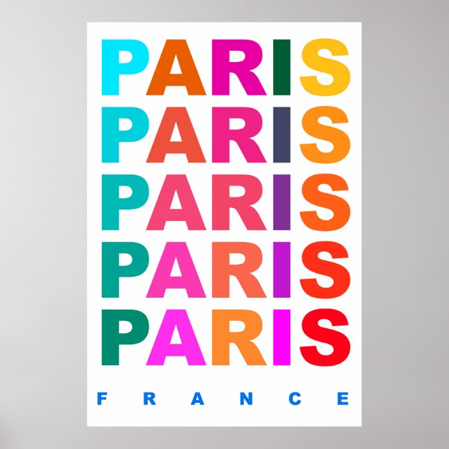 Affiche Paris France (Devant)