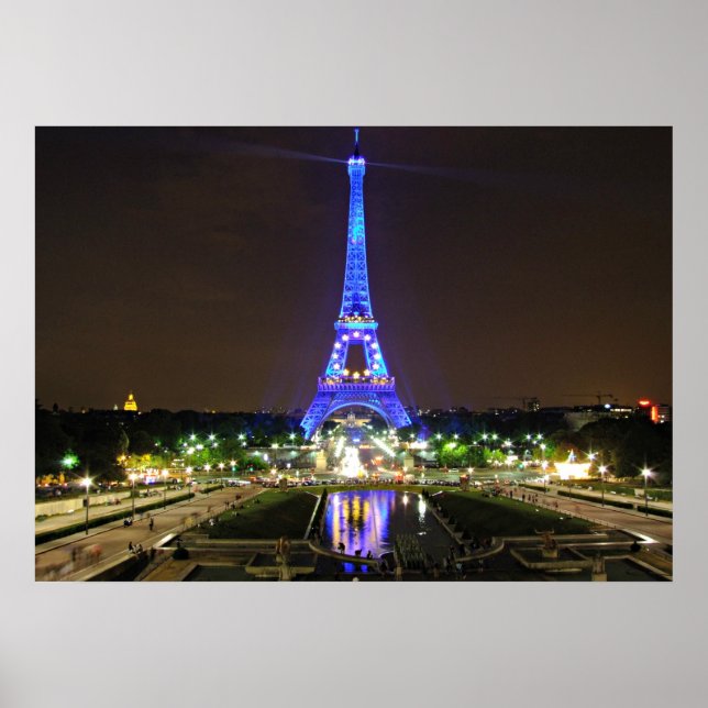 Affiche Paris, France - Eiffel la nuit (Devant)