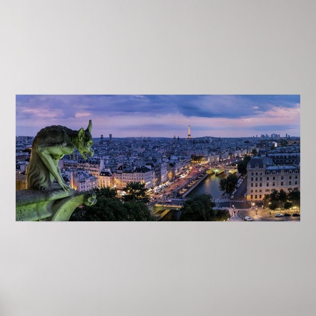 Affiche Paris France Gargoyle (Devant)