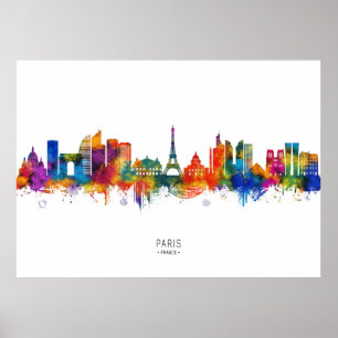 Affiche Paris France Skyline