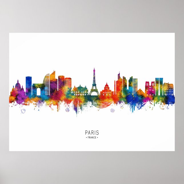 Affiche Paris France Skyline (Devant)