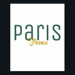Affiche Paris, France Souvenir<br><div class="desc">Célébrez votre visite à Paris, France avec ce design minimaliste de souvenir de voyage. Avec une typographie claire et un style intemporel, ce design fait un parfait souvenir de vos voyages ou un cadeau attentionné pour les aventuriers et les voyageurs qui aiment cette destination. Idéal pour les voyageurs, les explorateurs...</div>