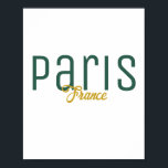 Affiche Paris, France Souvenir<br><div class="desc">Célébrez votre visite à Paris, France avec ce design minimaliste de souvenir de voyage. Avec une typographie claire et un style intemporel, ce design fait un parfait souvenir de vos voyages ou un cadeau attentionné pour les aventuriers et les voyageurs qui aiment cette destination. Idéal pour les voyageurs, les explorateurs...</div>
