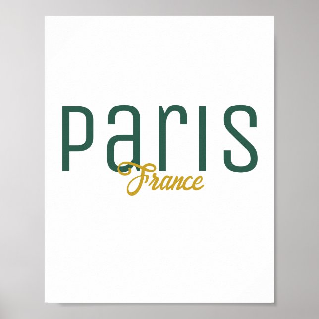 Affiche Paris, France Souvenir (Devant)