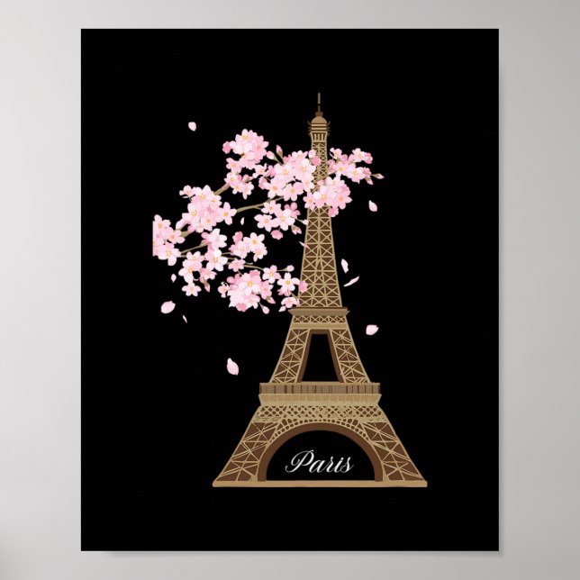 Affiche Paris France Tour Eiffel Destination de Vacances T (Devant)