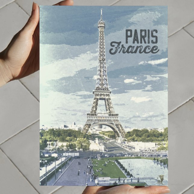 Affiche Paris France Vintage Monde Voyage Retro Art (Créateur téléchargé)