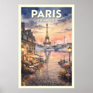 Affiche Paris France Voyage Rétro