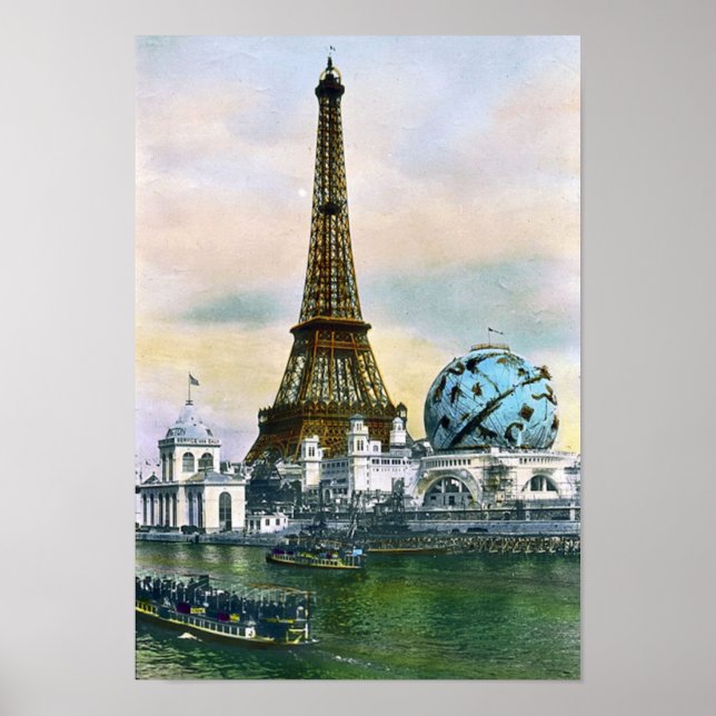 Affiche Paris France World Fair 1889 - Vintage voyage (Devant)