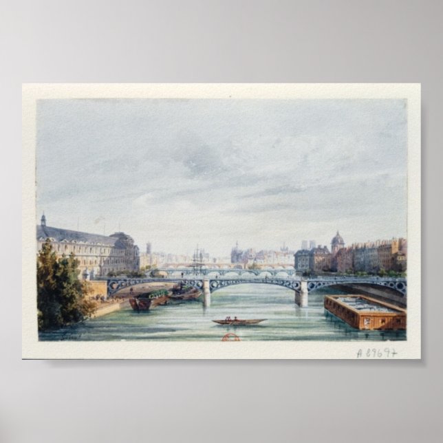 Affiche Paris La Seine-Pont (Devant)