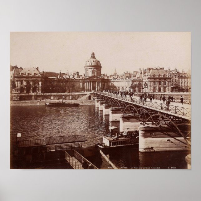Affiche Paris – Le Pont des Arts e l`Institut (Devant)