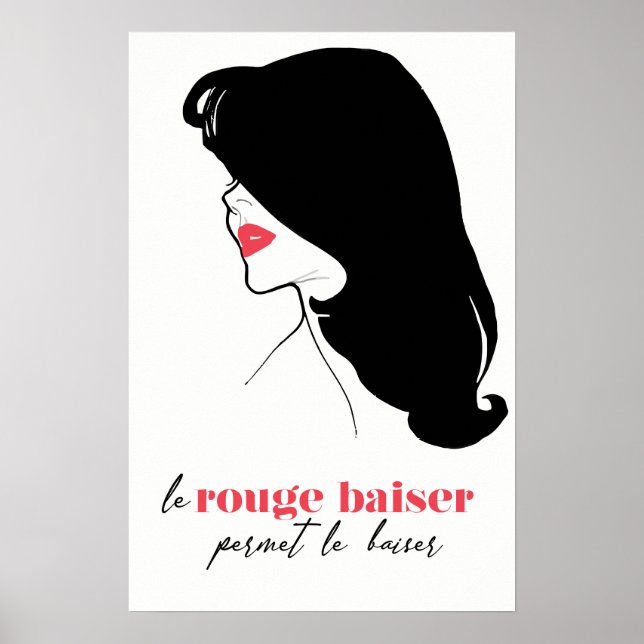 Affiche Paris - Le Rouge Baiser (Le Baiser Rouge) (Devant)