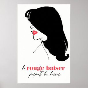 Affiche Paris - Le Rouge Baiser (The Red Kiss)