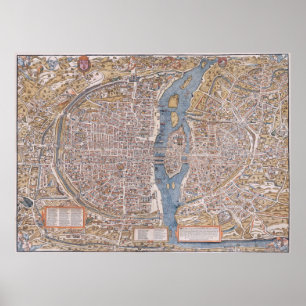 Affiche PARIS MAP c. 1555