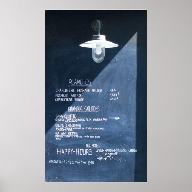 Affiche Paris Menu (Devant)