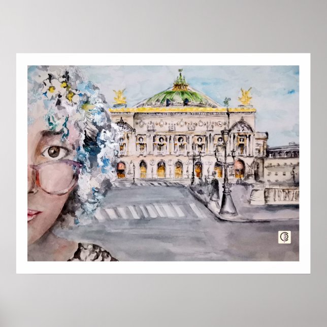 Affiche París. Opera Garnier (Devant)