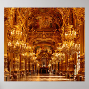 Affiche Paris Opéra Garnier Vue Intérieure