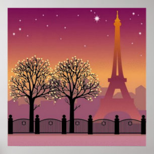 Affiche Paris par l'affiche de nuit