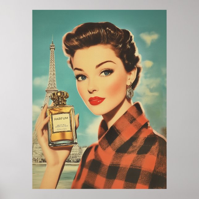Affiche Paris Parfum et élégance (Devant)
