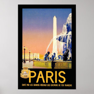 Affiche Paris ~ Place del la Concorde