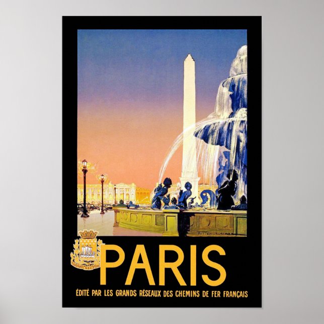 Affiche Paris ~ Place del la Concorde (Devant)