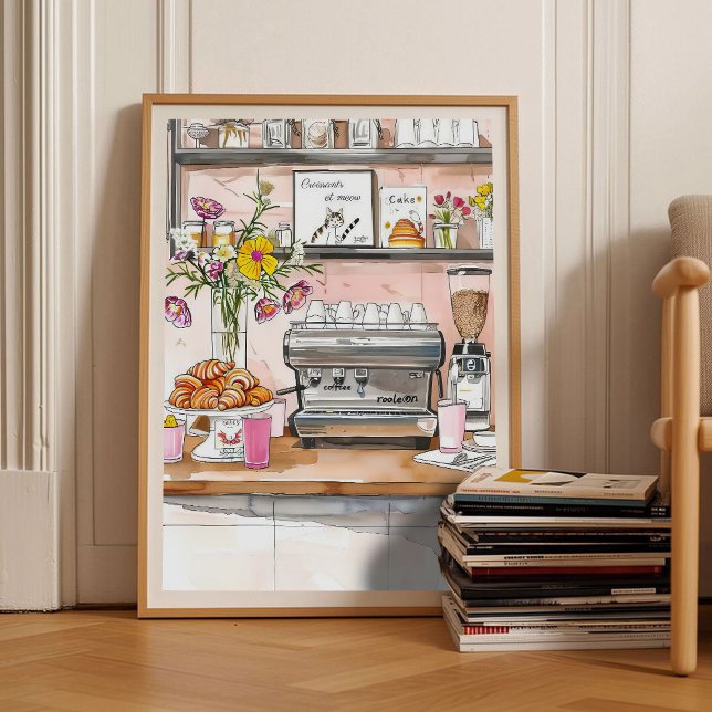 Affiche Paris Print Croissant Print Breakfast Print Kitche (Créateur téléchargé)