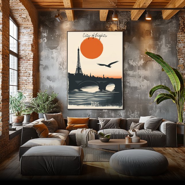 Affiche Paris Silhouettes - Reflets de la Tour Eiffel (Créateur téléchargé)