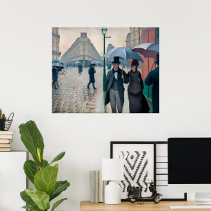 Affiche Paris Street Rainy Day   Gustave Caillebotte  