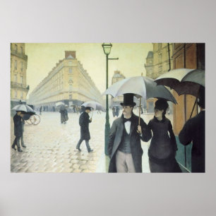 Affiche Paris Street, Rainy Day par Caillebotte