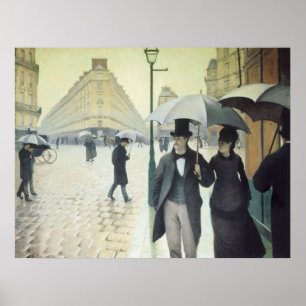 Affiche Paris Street, Rainy Day par Caillebotte