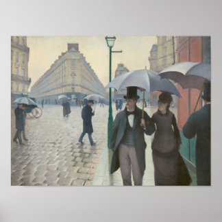 Affiche Paris Street ; Rainy Day par Gustave Caillebotte