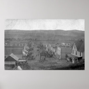 Affiche Paris, TexasVue aérienne de TownParis, TX