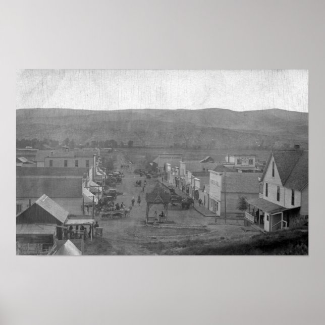 Affiche Paris, TexasVue aérienne de TownParis, TX (Devant)