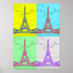 Affiche Paris - Tour Eiffel - Art Inspiré de l'Antiquité